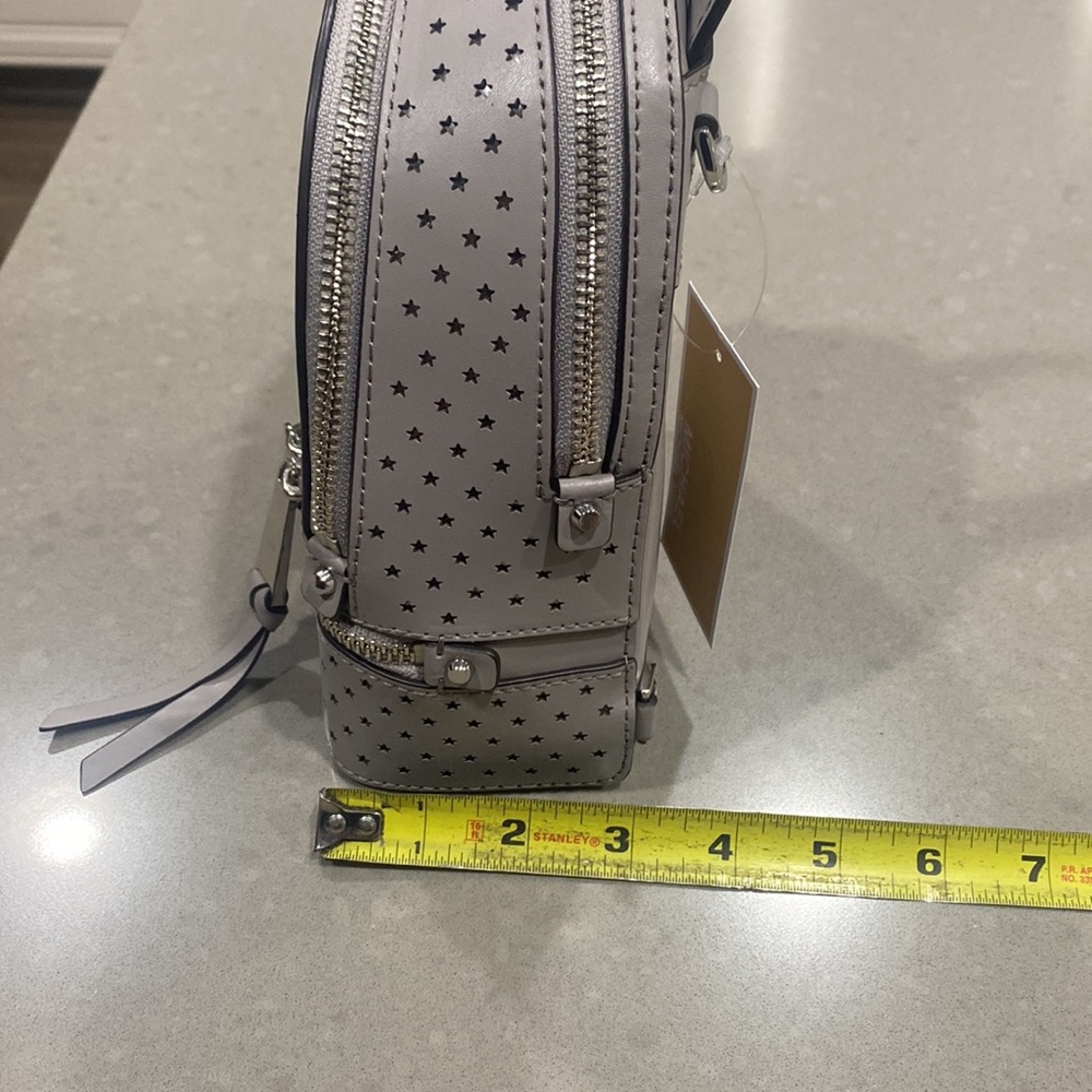 NWT michael kors rhea star mini backpack grey - Picture 8 of 13